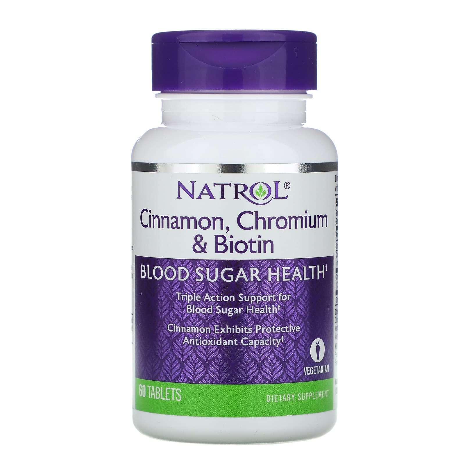 Natrol Cinnamon, Chromium & Biotin for Blood Sugar Health tablets