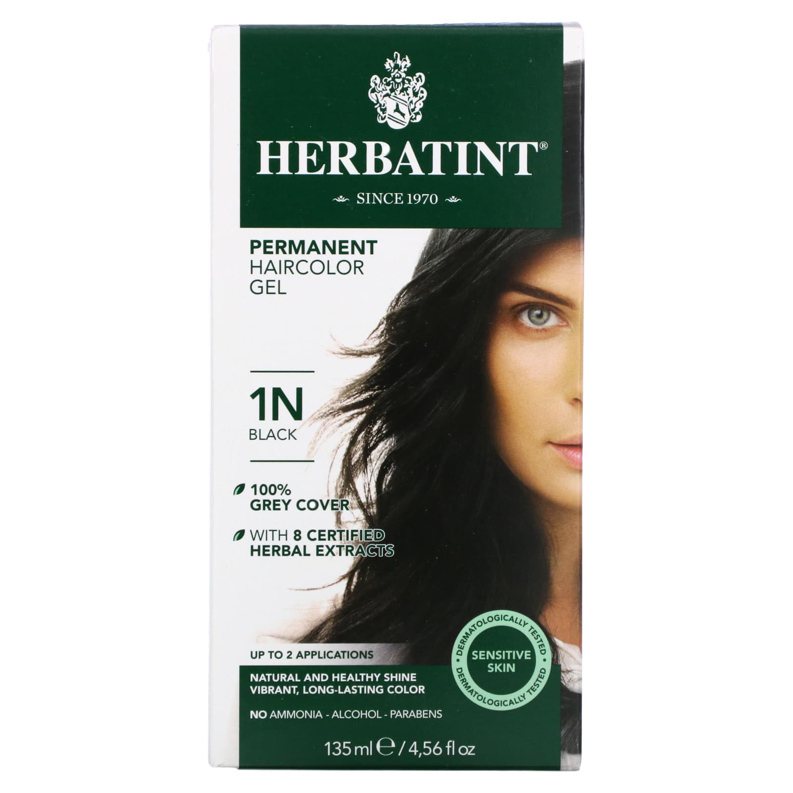 Herbatint permanent haircolor gel 1N black price