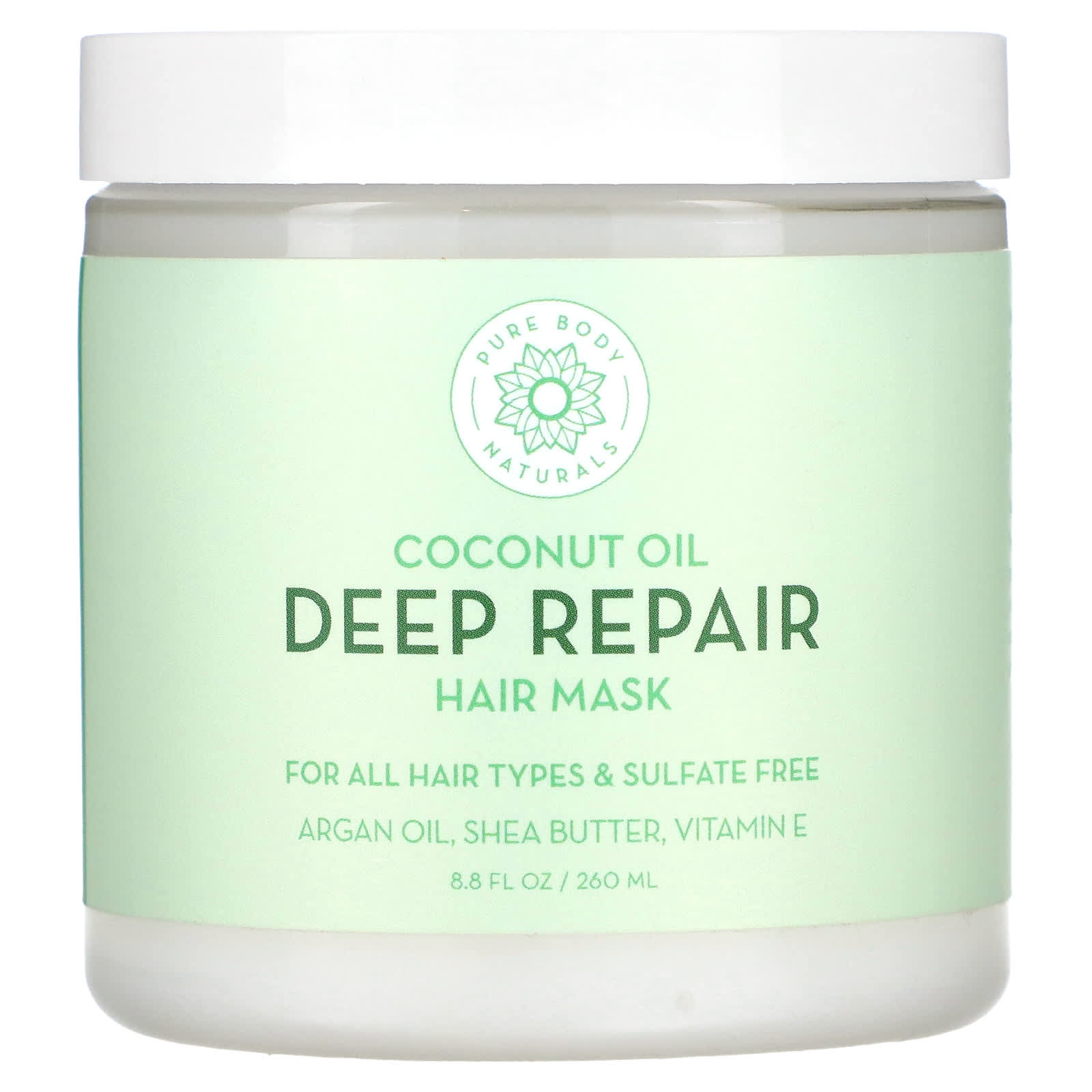 Pure Body Naturals Coconut Oil deep repair hair mask - 8.8 fl oz (260 ml)